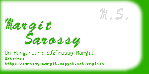 margit sarossy business card